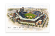 Citizens Bank Park Wall Art - Philadelphia Baseball Watercolor Digital Download