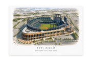 Citi Field Wall Art - New York City Baseball Watercolor Digital Download