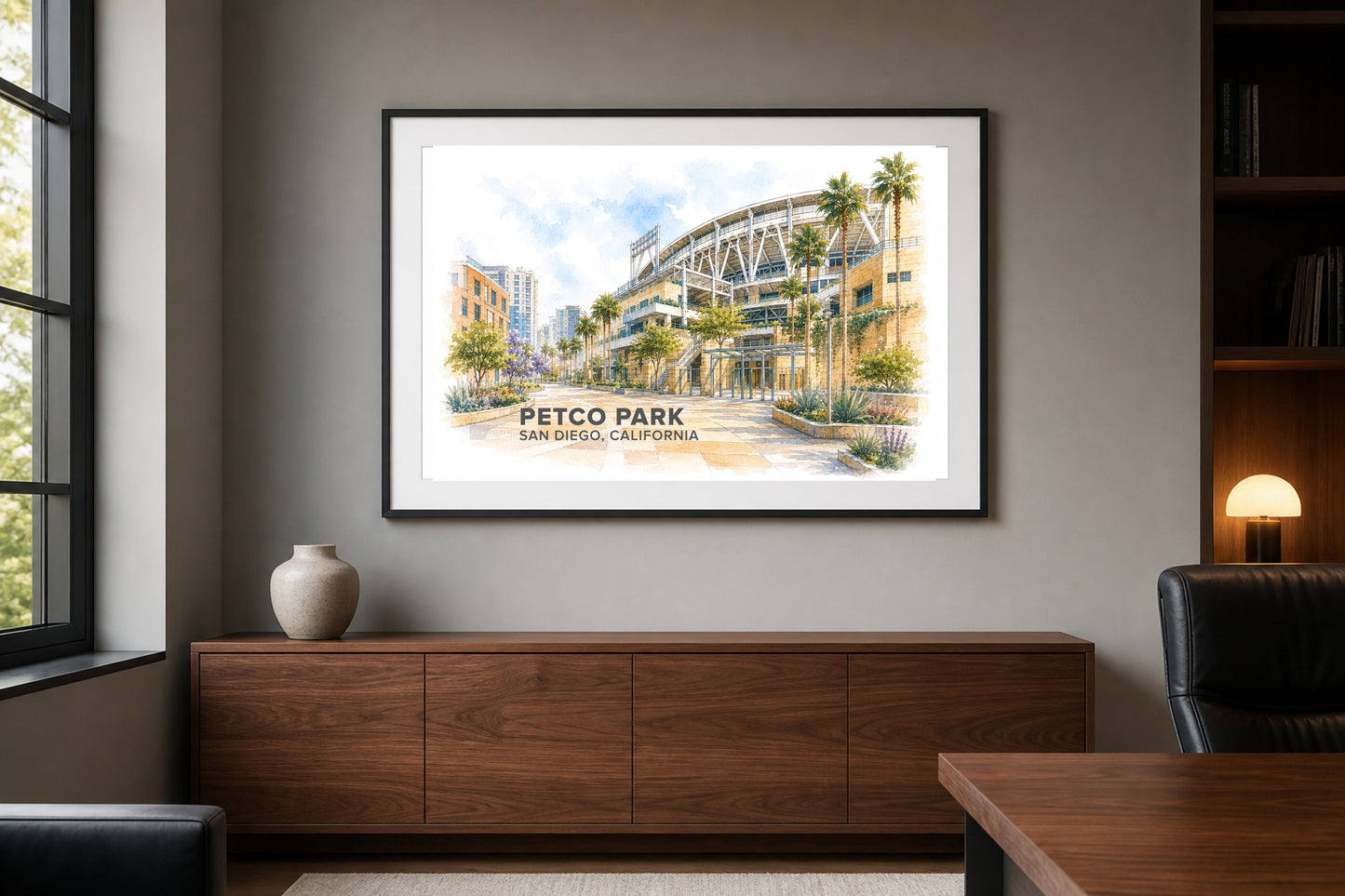 Petco Park Wall Art - San Diego Baseball Watercolor Digital Download